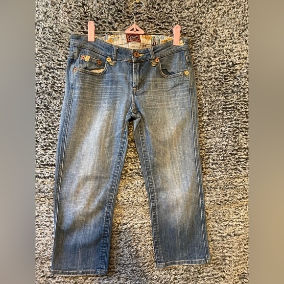 Z. Cavaricci Distressed Jeans Women's 7 Blue 5-Pocket Mid Rise Cotton Blend - Picture 1 of 9